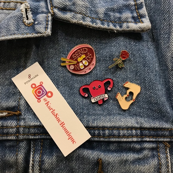 Urban Outfitters Jewelry - Fashion Pins | Funny/Cute Girly Set